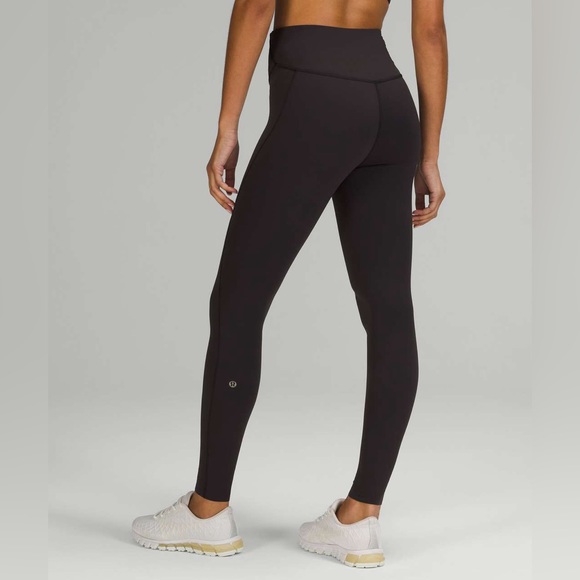 Lululemon Base Pace High Rise Tight 28" Brushed size 0 Black BLK - Picture 4 of 5